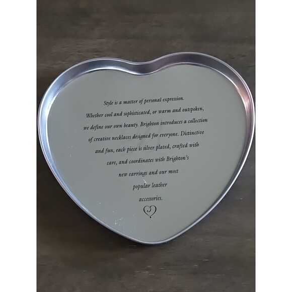 Brighton Tin - Blue Yellow White, High End Collectible, Empty Jewelry Container - Picture 4 of 5